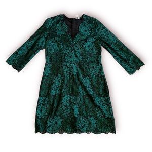 [H&M] Emerald And Black Sheath Dress